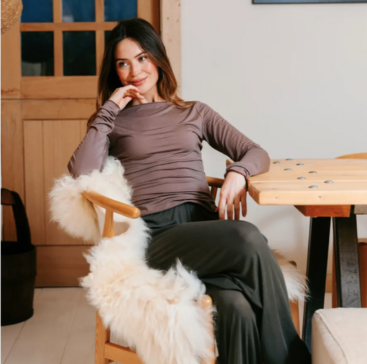 British Sheepskin Rug - Grey, Cream & Brown