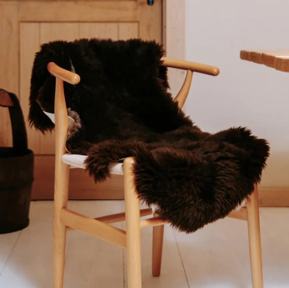 British Sheepskin Rug - Grey, Cream & Brown