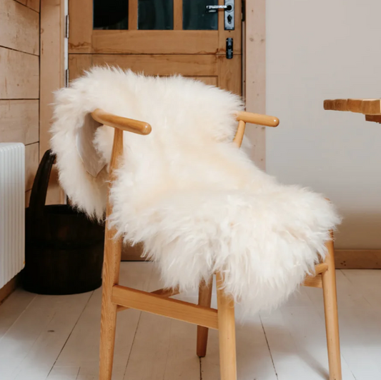 British Sheepskin Rug - Grey, Cream & Brown